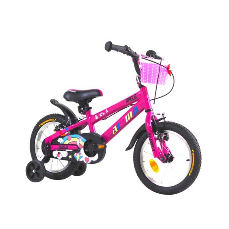 Ποδήλατο παιδικό Alpina 16'' Amelie ροζ με βοηθητικές και v-brake