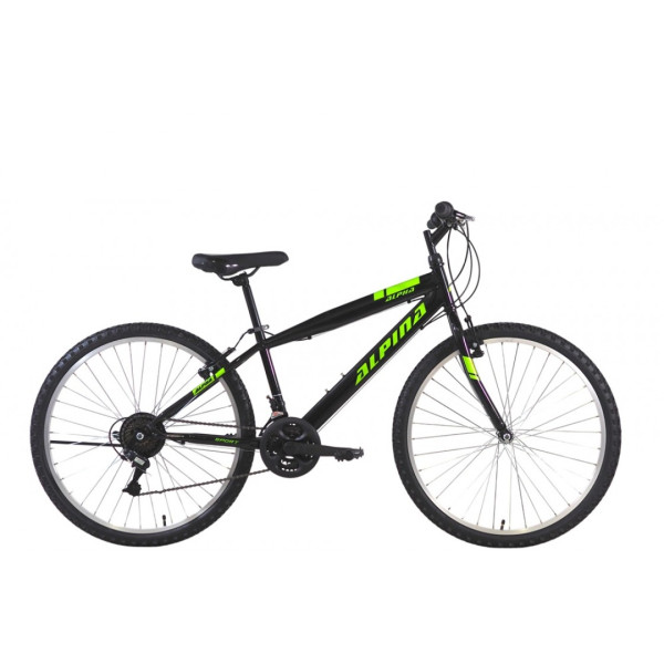 Παιδικό Ποδήλατο Alpina MTB 24''x12'' 21T Μαύρο-πράσινο