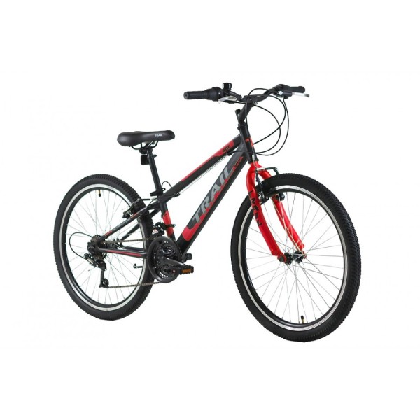 Ποδήλατο Trail 40E 24x11 ΜΤΒ 21Τ Μαύρο Κόκκινο