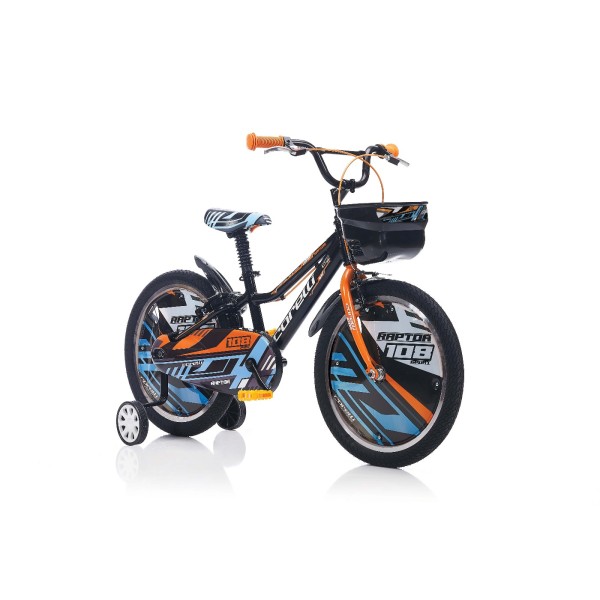  Παιδικό Ποδήλατο Corelli Raptor 16” Αλουμινίου Μαύρο-Πορτοκαλί