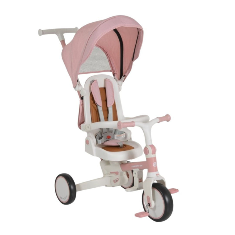 Byox Τρίκυκλο Αναδιπλούμενο Ποδήλατο Compacto 3 σε 1 Pink 3800146231897