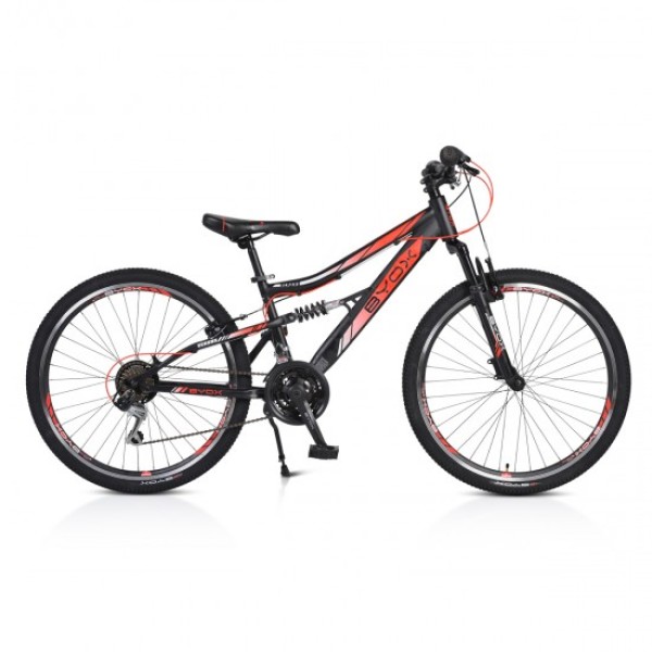 Ποδήλατο Byox Versus 26" Μαύρο/Κόκκινο Mountain Bike με 21 Ταχύτητες 2022