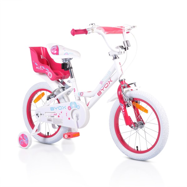 Παιδικό Ποδήλατο BYOX 16" Little Princess White-Pink (3800146201487)