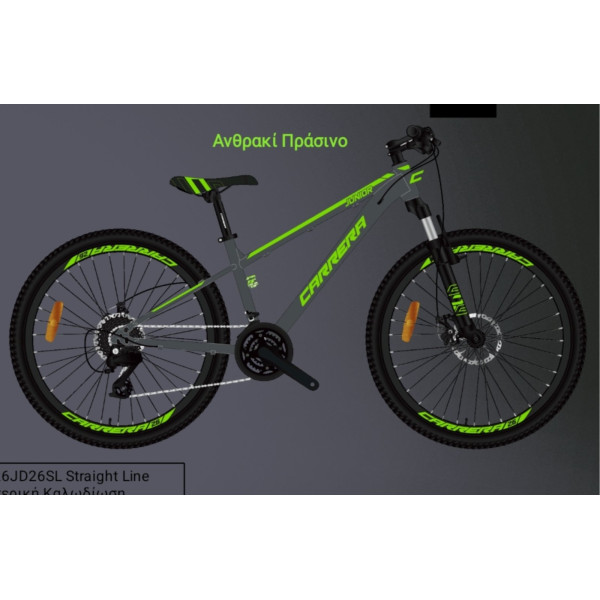 Ποδήλατο Carrera Junior 26'' MD Ανθρακί Πράσινο Αλουμινίου 2026