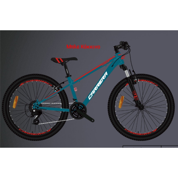 Ποδήλατο Carrera Junior 26'' VB Μπλέ-Κόκκινο Αλουμινίου 2026