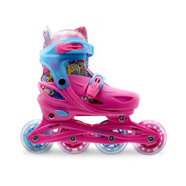  PLY Flash girl Αυξομειούμενα Πατίνια - Φούξια/Γαλάζιο 