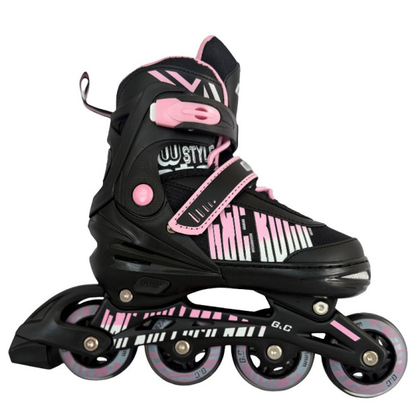 Αυξομειούμενα Πατίνια Roller G&C BW 166 Μαύρο/Ροζ IN-LINE SKATES