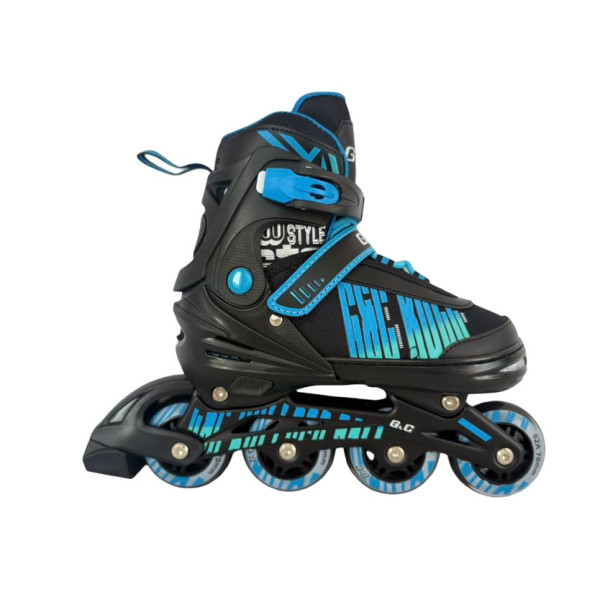 Αυξομειούμενα Πατίνια Roller G&C BW 166 Μαύρο/Μπλε IN-LINE SKATES 