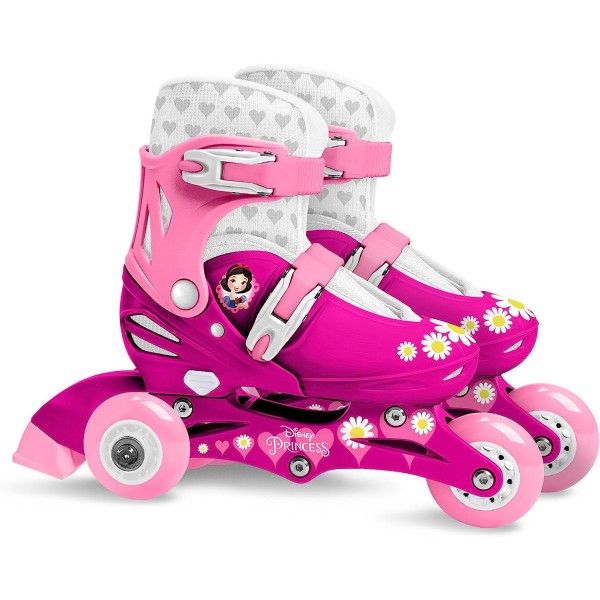 princess adjustable two in one 3 wheels skates J100830