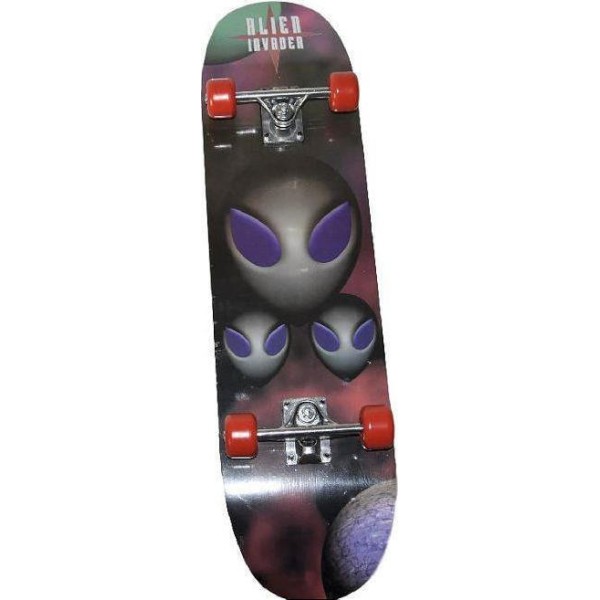 Skateboard Τροχοσανίδα στενή ΑΘΛΟΠΑΙΔΙΑ , απλή Νο1 001.3999 alien invader