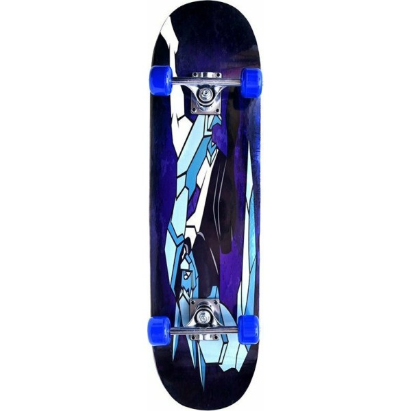 Skateboard Τροχοσανίδα στενή ΑΘΛΟΠΑΙΔΙΑ , απλή Νο2 001.4000  Purple-Black L. Blue Man