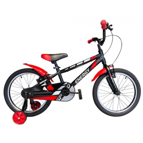 Παιδικό ποδήλατο 18" Energy Alloy SPEED V-Brake - Black Matt