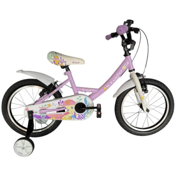 Παιδικό ποδήλατο 16" Style Mermaid V-Brake - Purple "n" White 2025