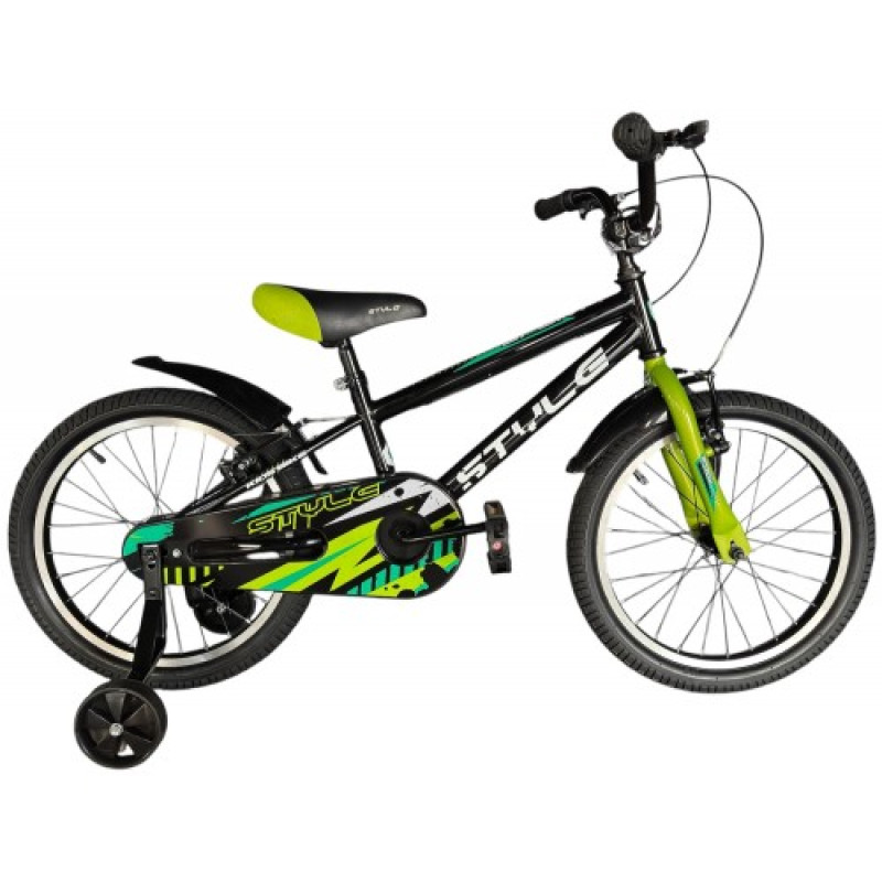 Παιδικό ποδήλατο 16" Style Sporty V-Brake - Black "n" Green 2025