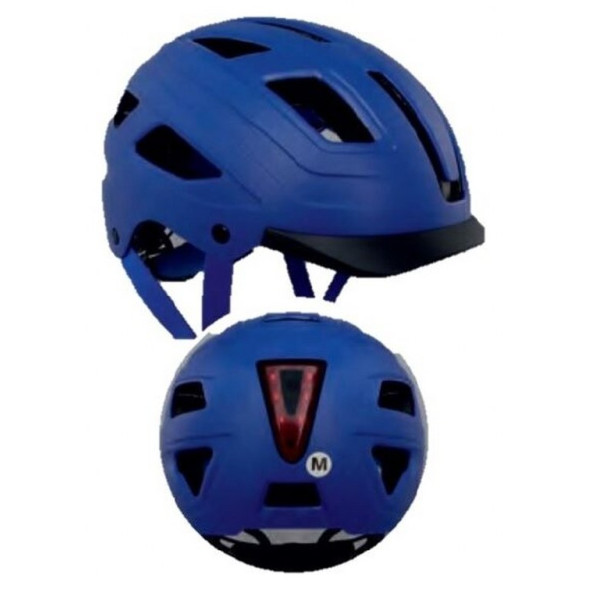 Elmo S-348 Κράνος Ποδηλάτου ΜΠΛΕ με Φως LΕD